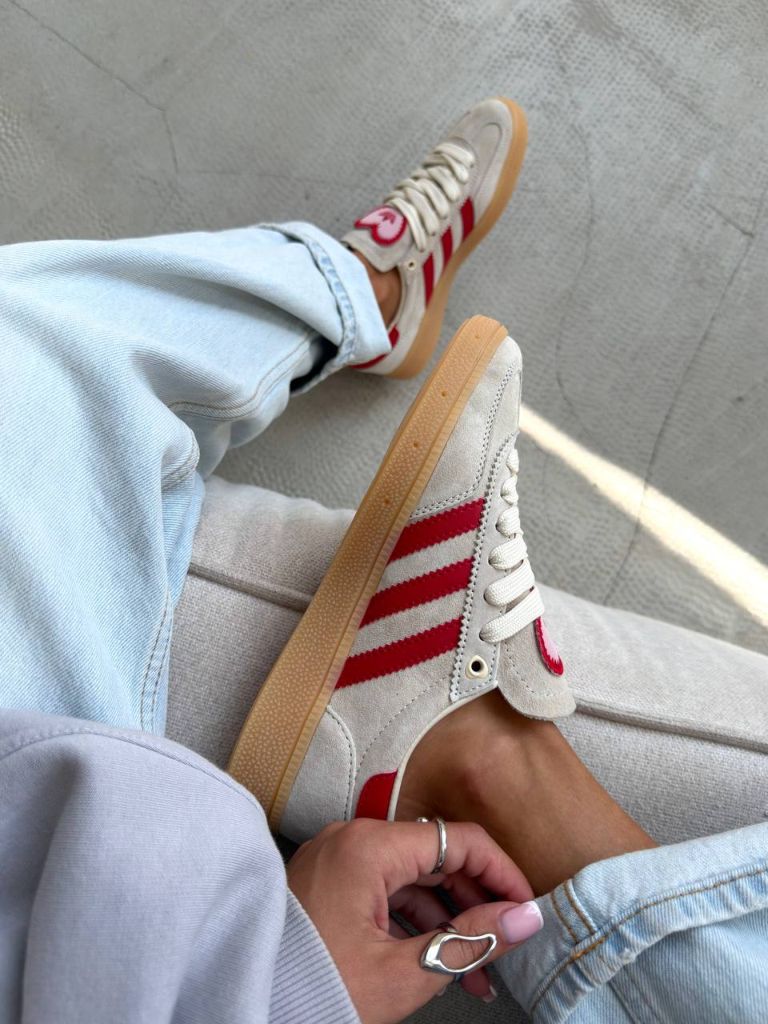 Кросівки Adidas Spezial Cream Scarlet  Valentine's Day