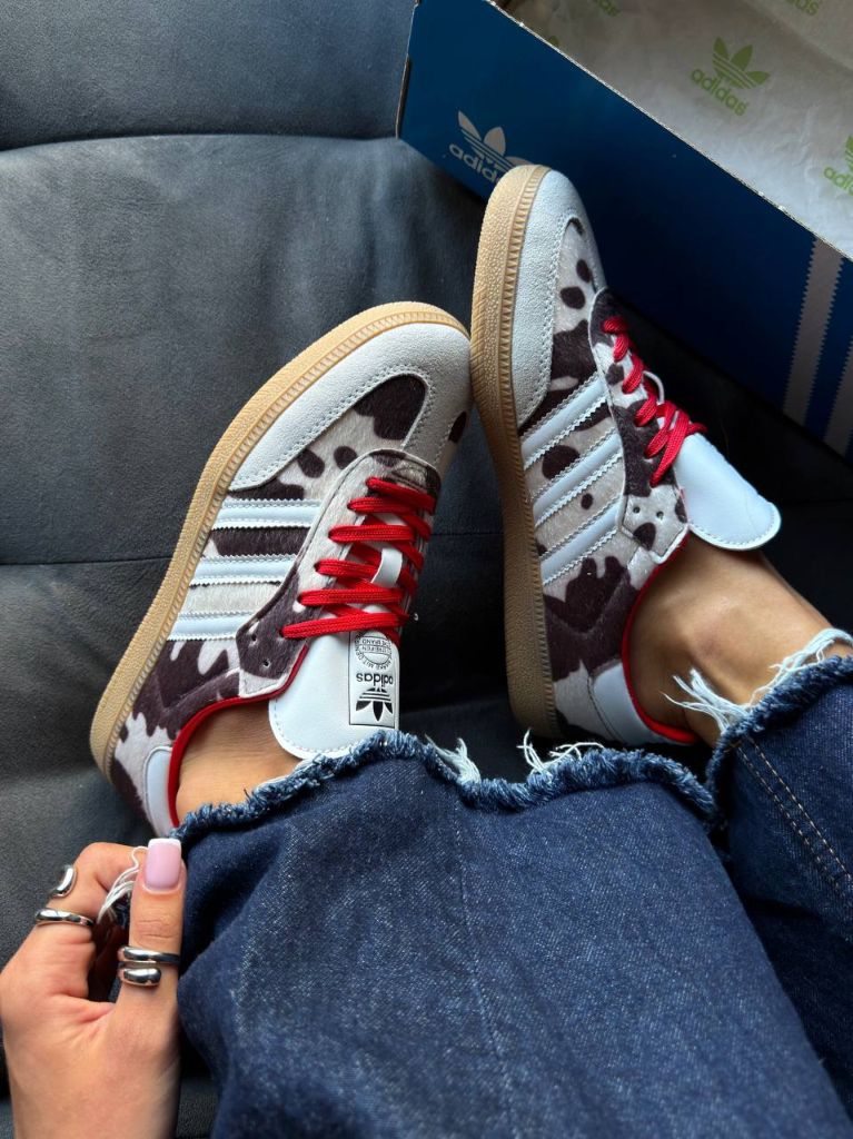 Кеди Adidas Samba OG Cow Print Beige Black