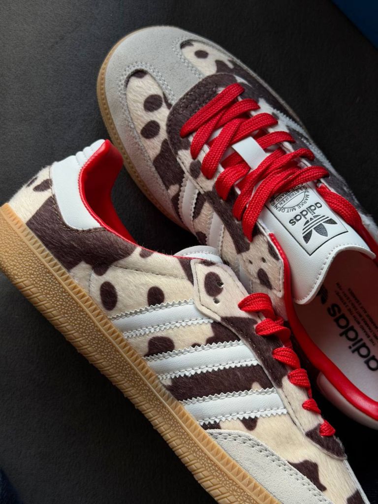 Кеди Adidas Samba OG Cow Print Beige Black