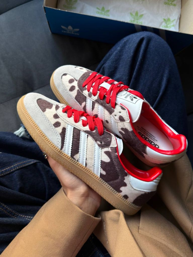 Кеди Adidas Samba OG Cow Print Beige Black