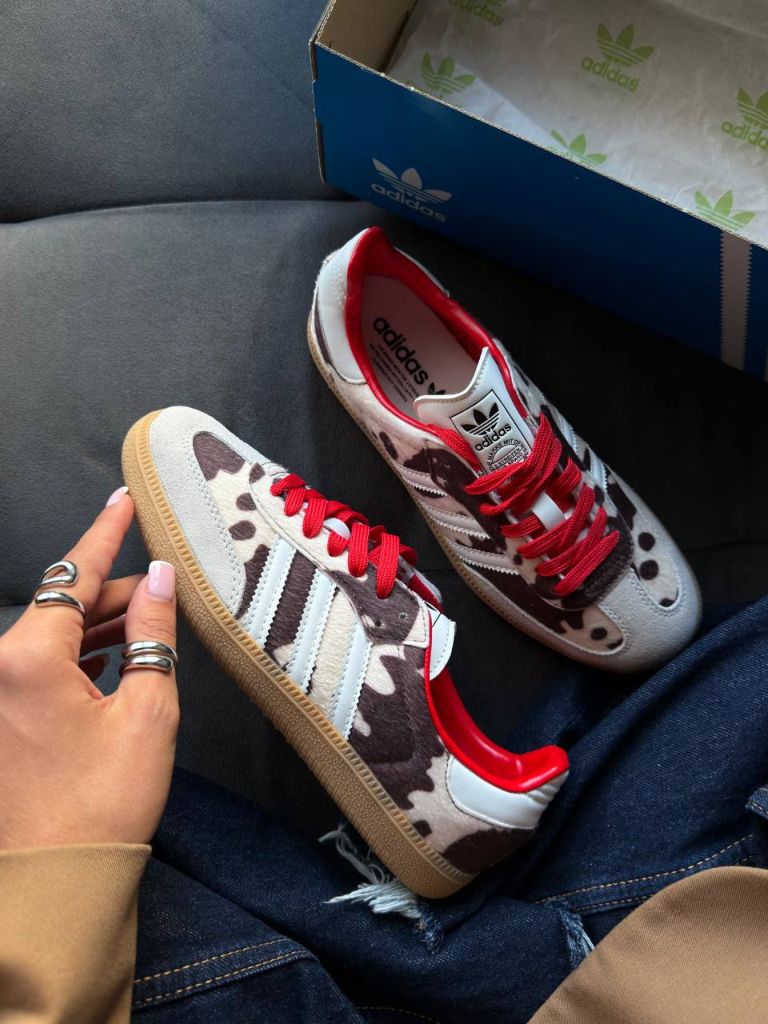 Кеди Adidas Samba OG Cow Print Beige Black