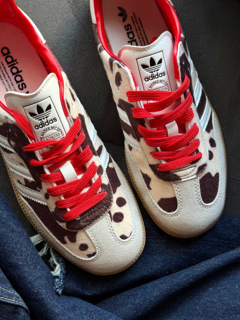 Кеди Adidas Samba OG Cow Print Beige Black