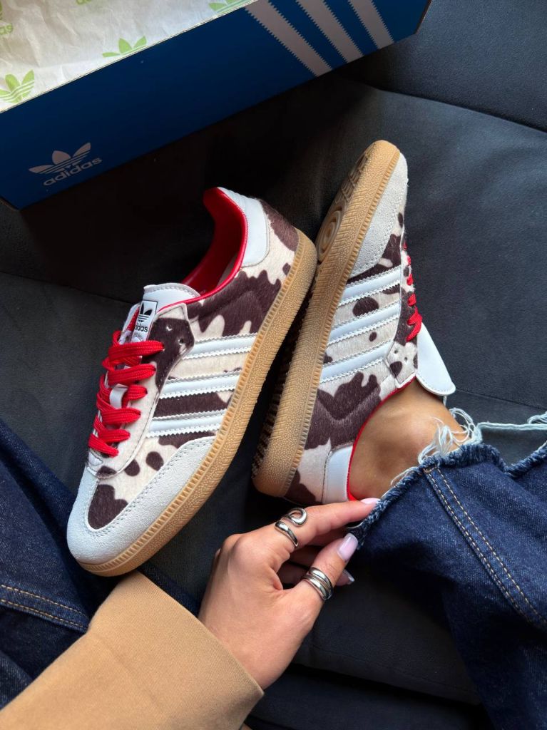 Кеди Adidas Samba OG Cow Print Beige Black