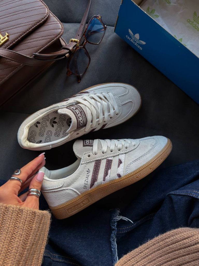 Кеди бежеві Adidas Spezial Cow Print