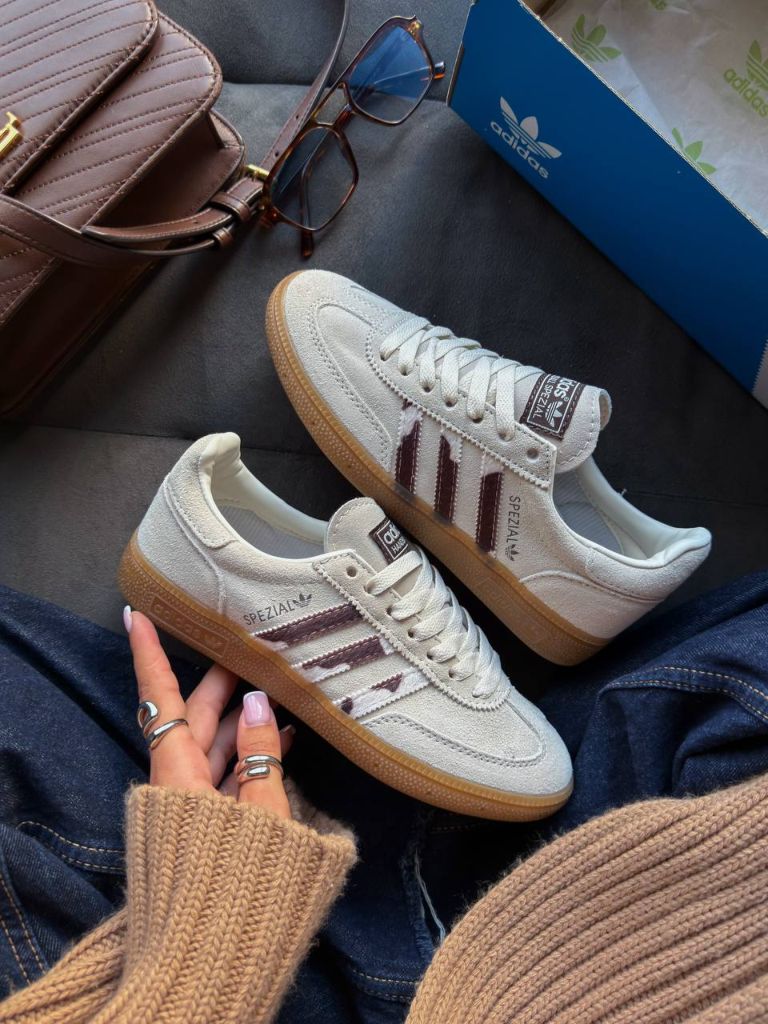 Кеди бежеві Adidas Spezial Cow Print