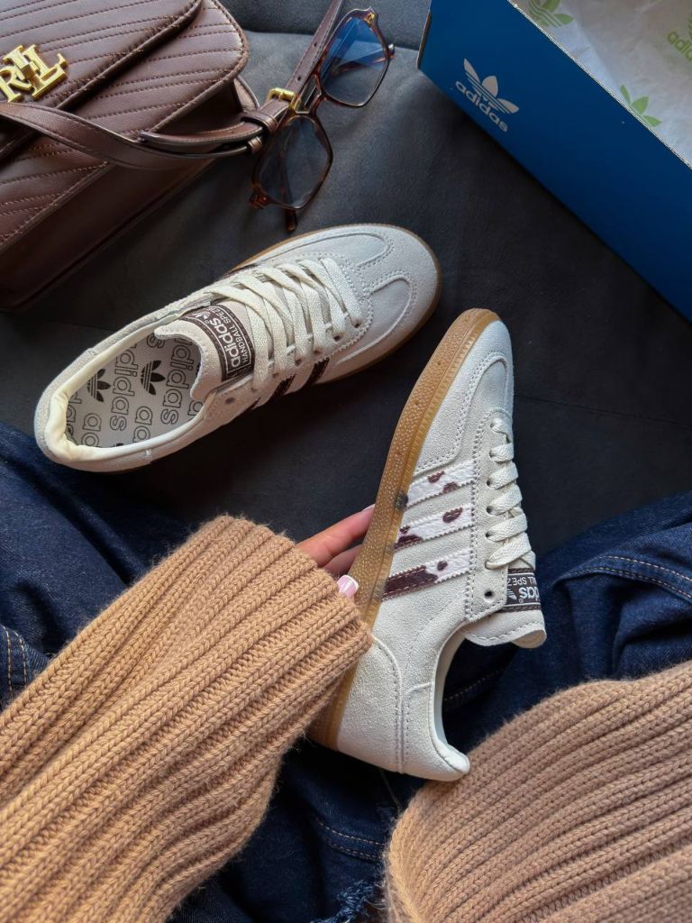 Кеди бежеві Adidas Spezial Cow Print