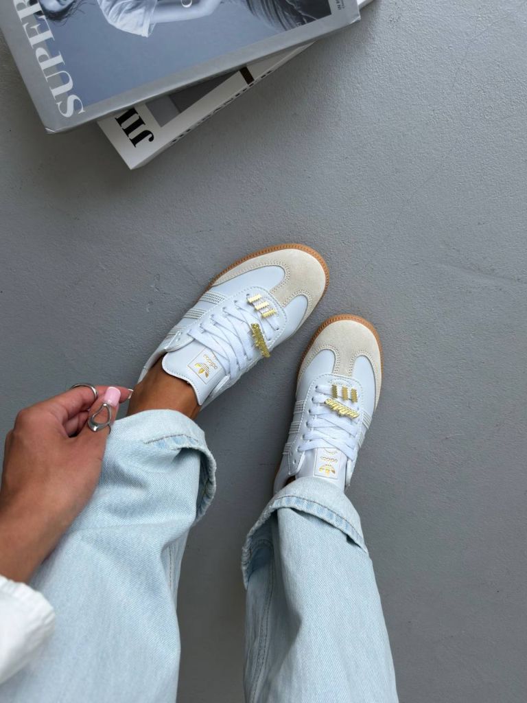 Кеди білі Adidas Samba OG White Silver