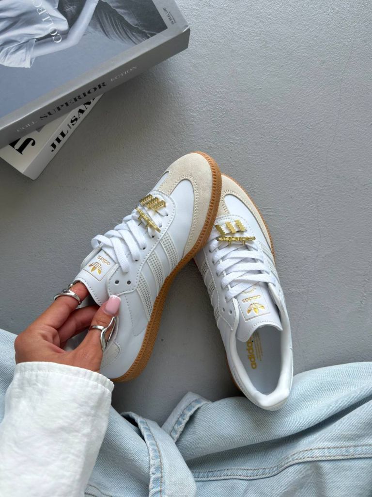 Кеди білі Adidas Samba OG White Silver