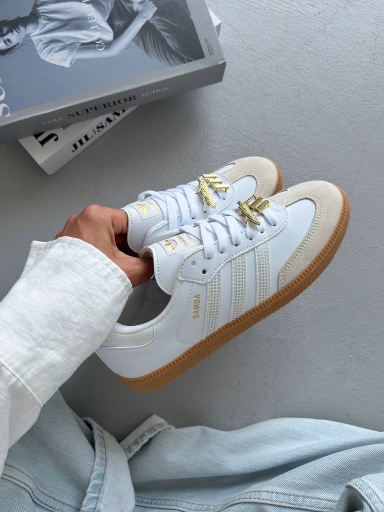Кеди білі Adidas Samba OG White Silver