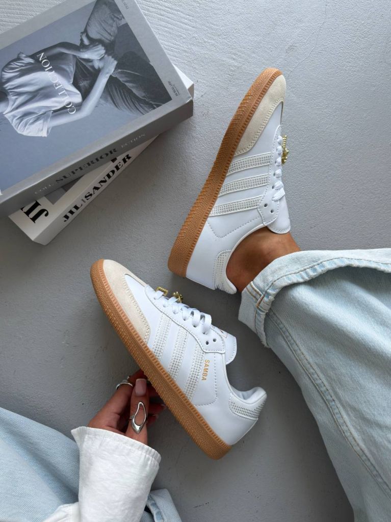Кеди білі Adidas Samba OG White Silver