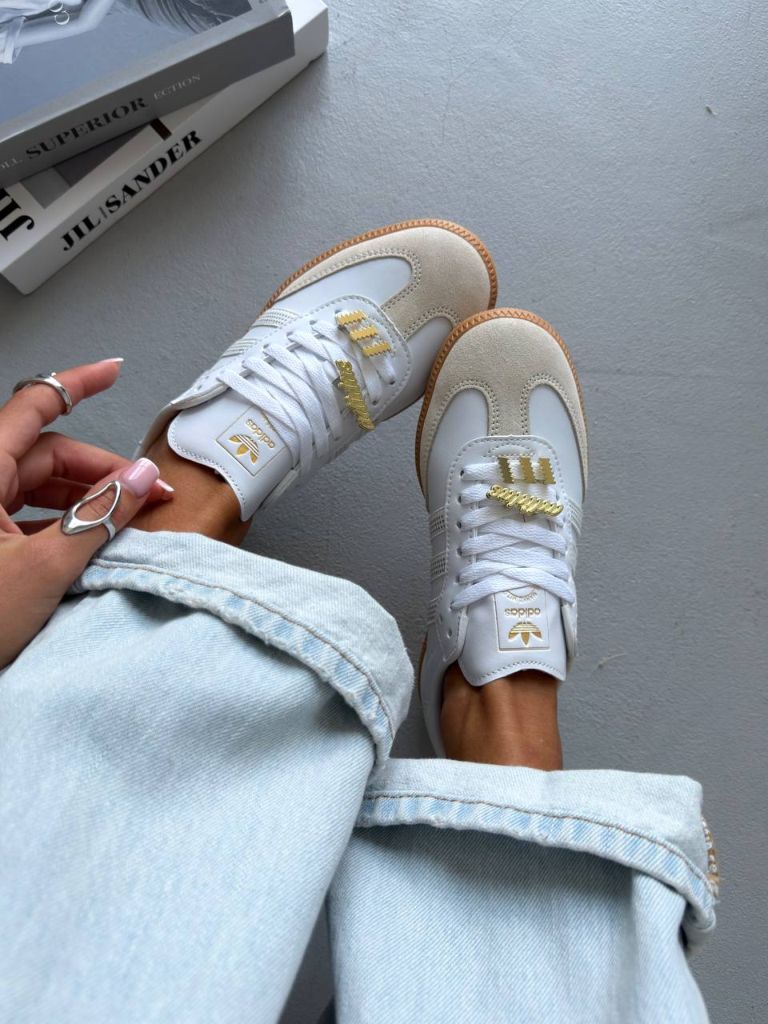 Кеди білі Adidas Samba OG White Silver