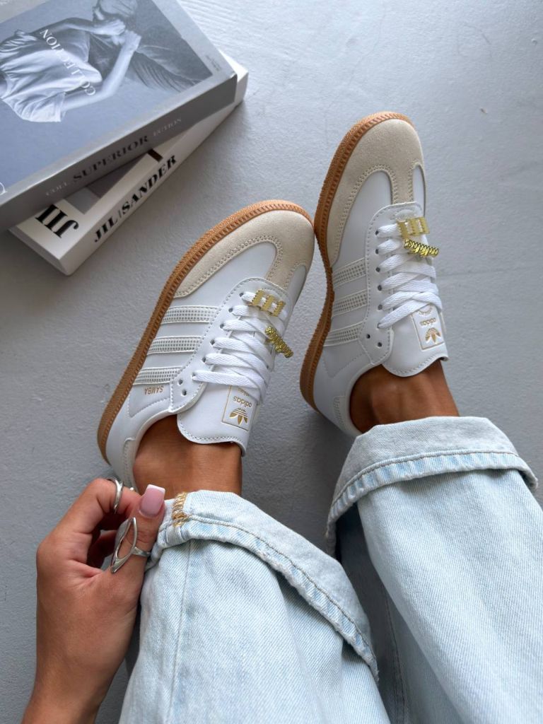 Кеди білі Adidas Samba OG White Silver
