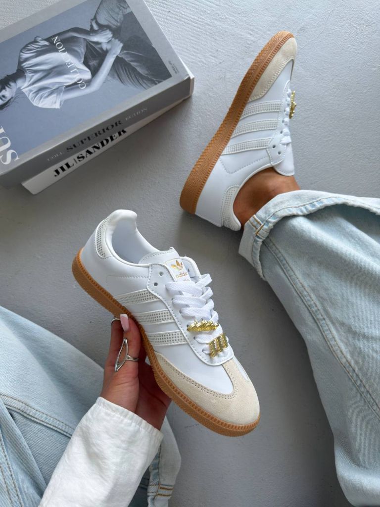 Кеди білі Adidas Samba OG White Silver