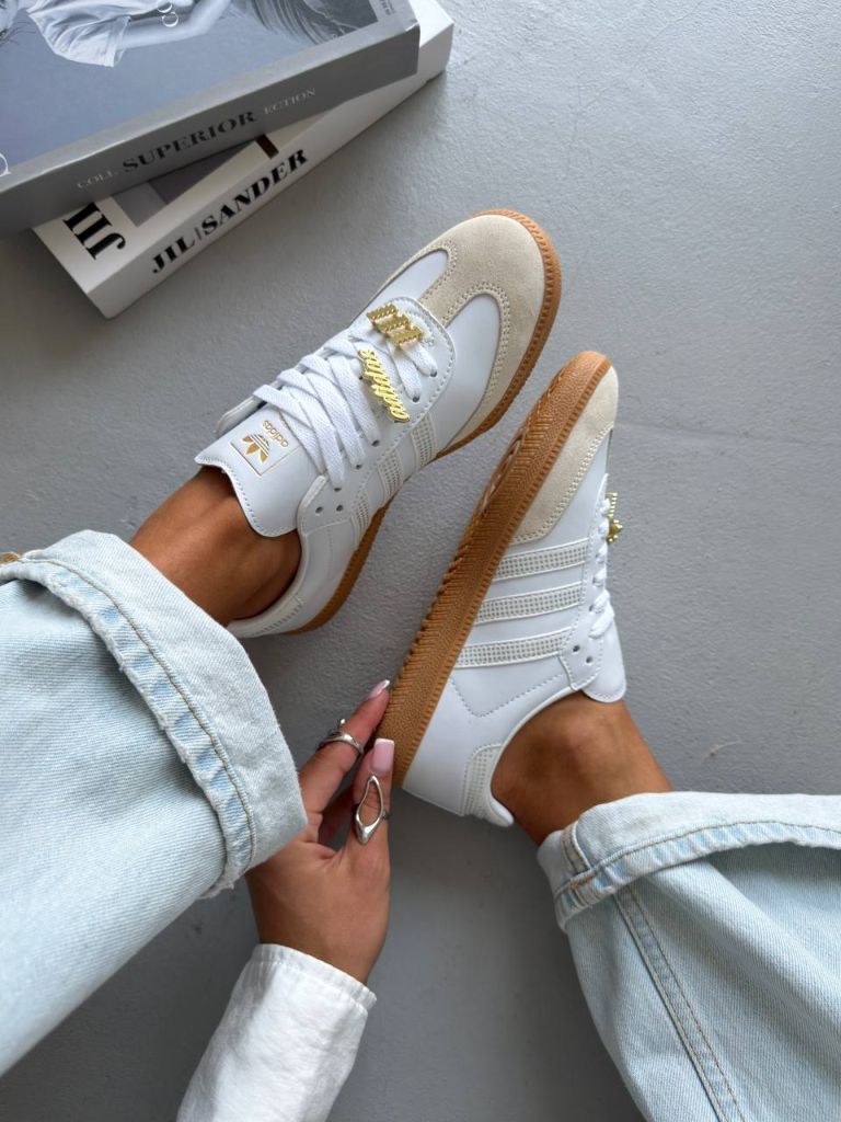 Кеди білі Adidas Samba OG White Silver