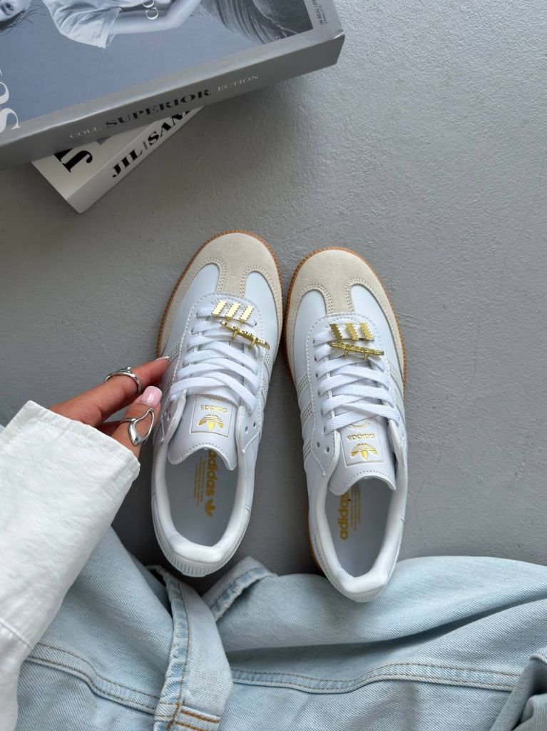 Кеди білі Adidas Samba OG White Silver