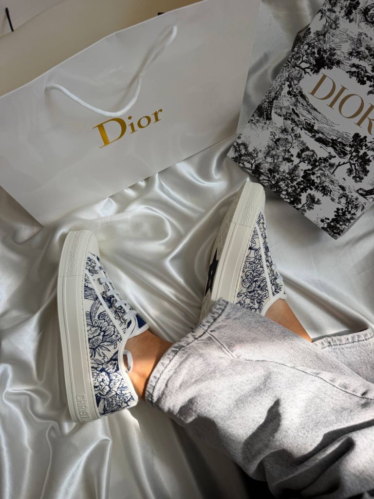 Кеди Dior Walk’n’Dior Toile de Jouy Blue PREMIUM