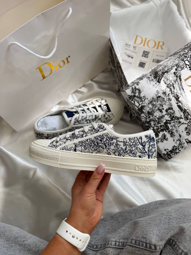 Кеди Dior Walk’n’Dior Toile de Jouy Blue PREMIUM