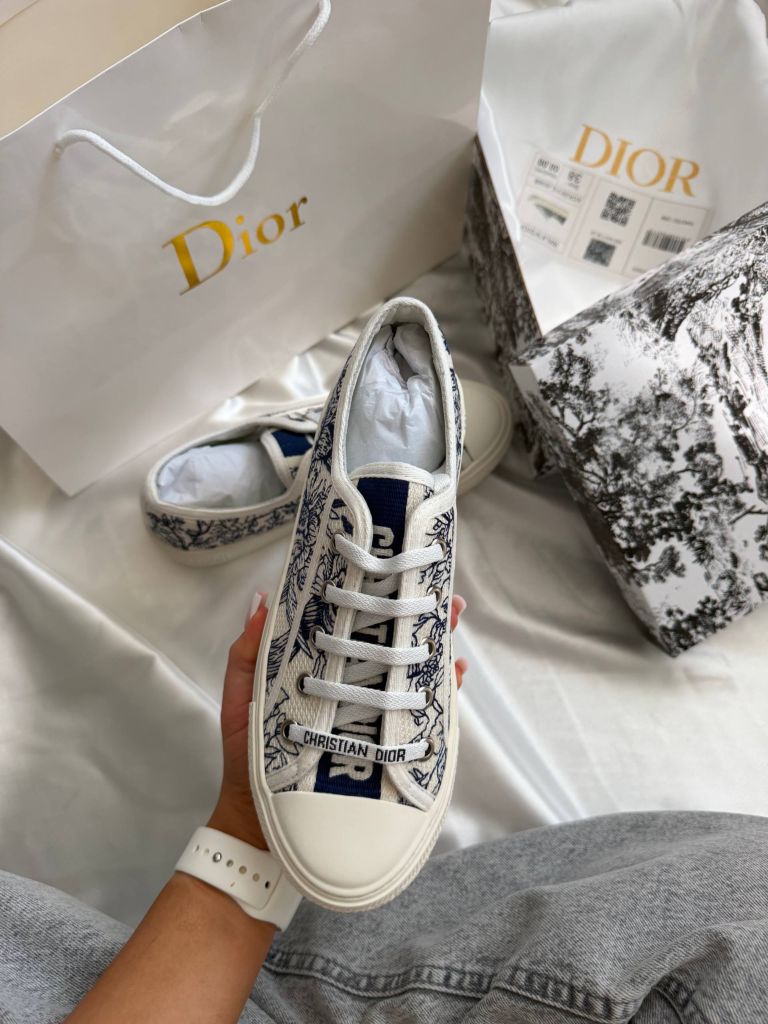 Кеди Dior Walk’n’Dior Toile de Jouy Blue PREMIUM