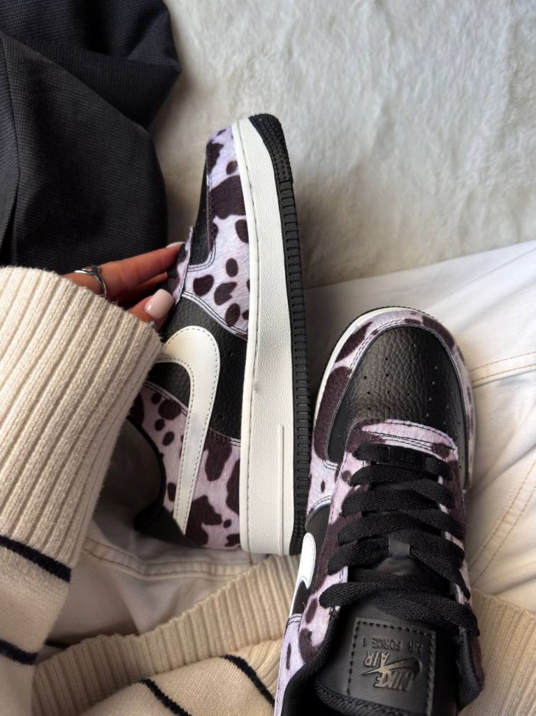 Кросівки Nike Air Force 1 Cow Print Field Black