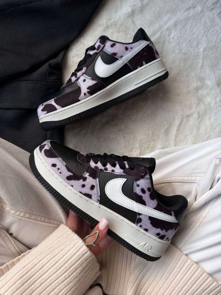 Кросівки Nike Air Force 1 Cow Print Field Black