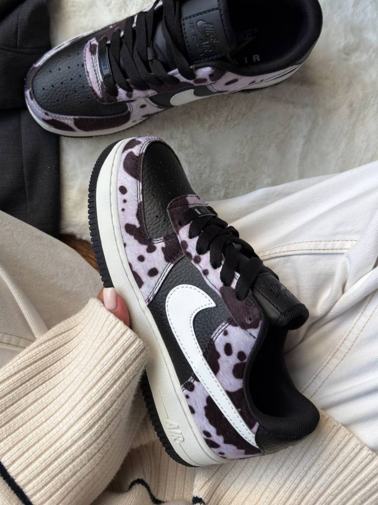 Кросівки Nike Air Force 1 Cow Print Field Black