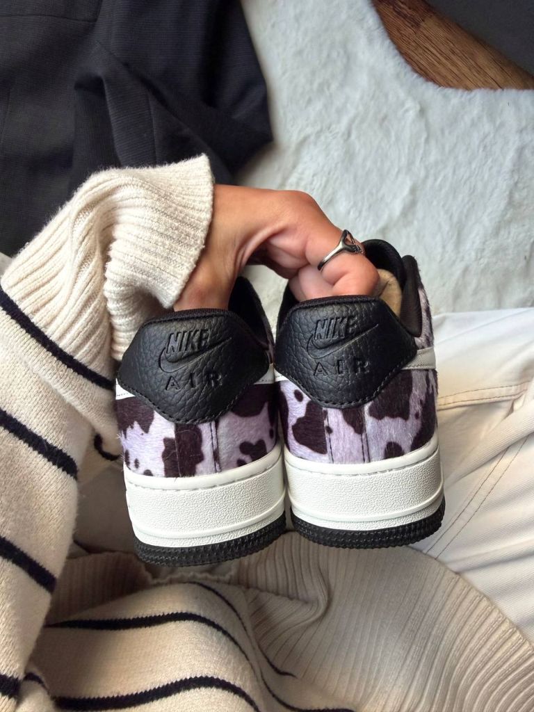 Кросівки Nike Air Force 1 Cow Print Field Black