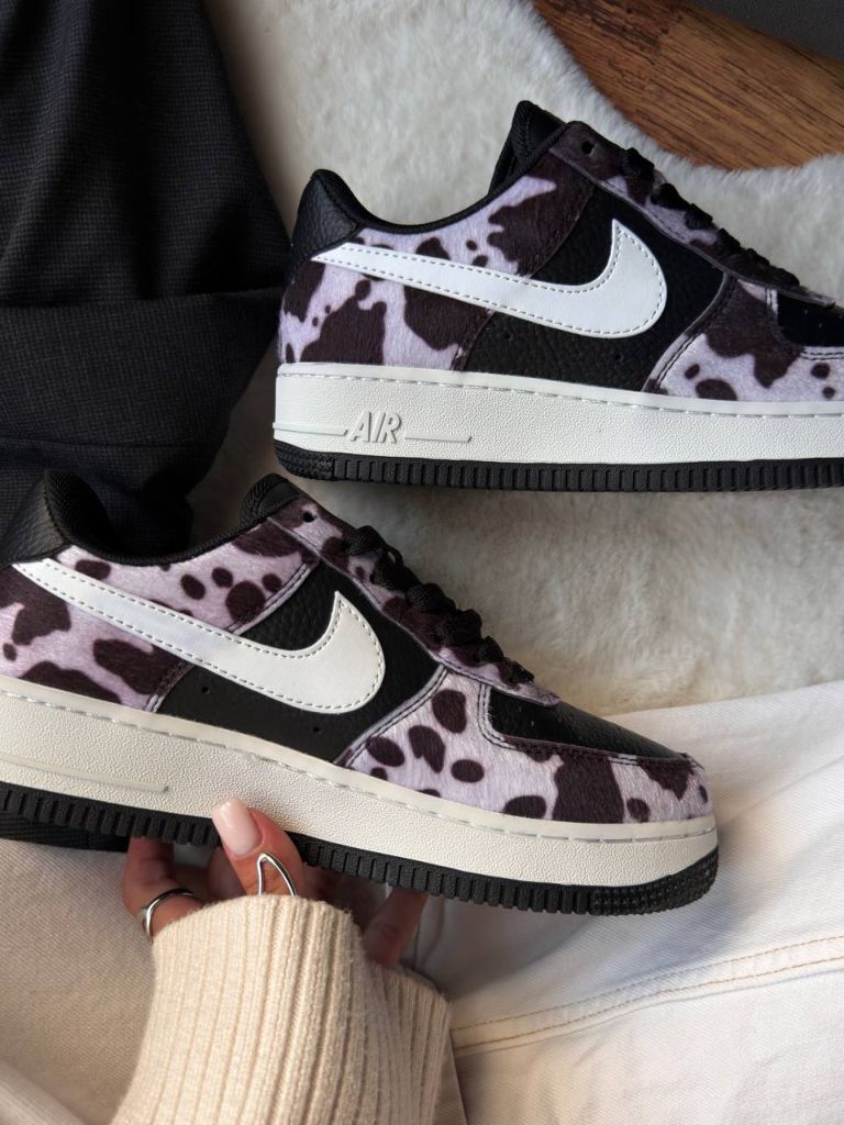 Кросівки Nike Air Force 1 Cow Print Field Black