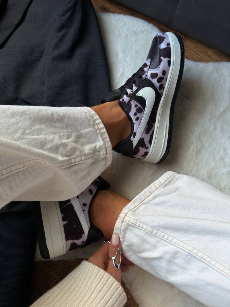 Кросівки Nike Air Force 1 Cow Print Field Black