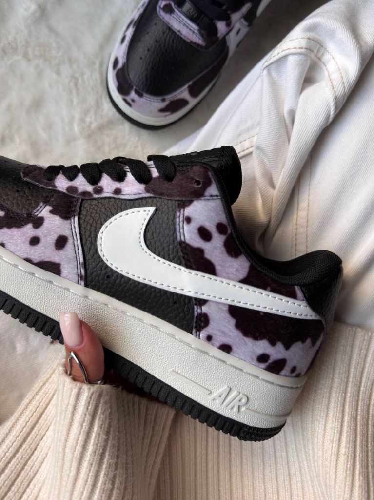 Кросівки Nike Air Force 1 Cow Print Field Black