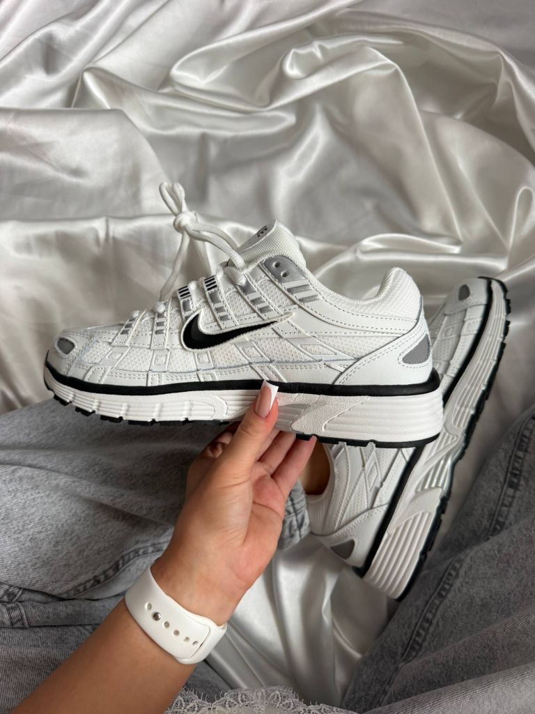 Кросівки вологостійкі Nike P-6000 White Black CorDura