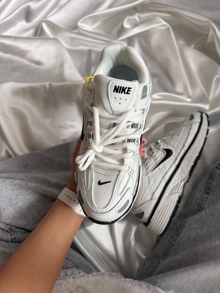 Кросівки вологостійкі Nike P-6000 White Black CorDura