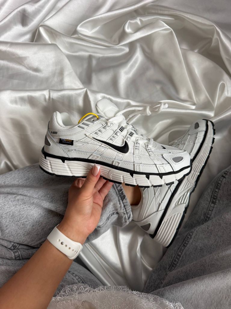 Кросівки вологостійкі Nike P-6000 White Black CorDura