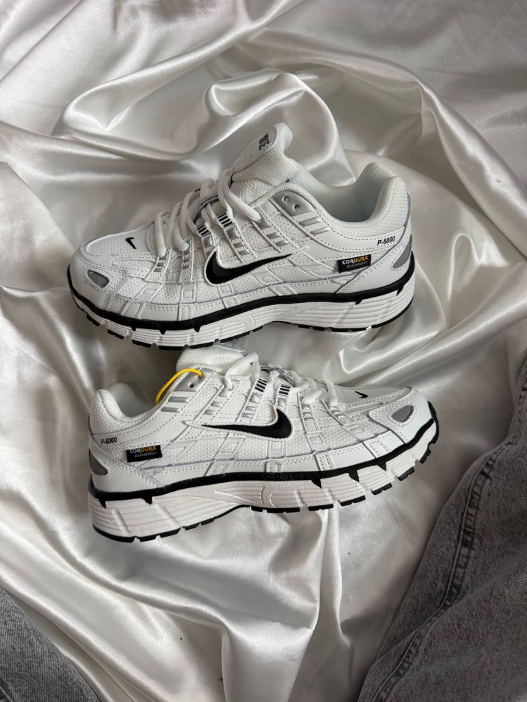 Кросівки вологостійкі Nike P-6000 White Black CorDura