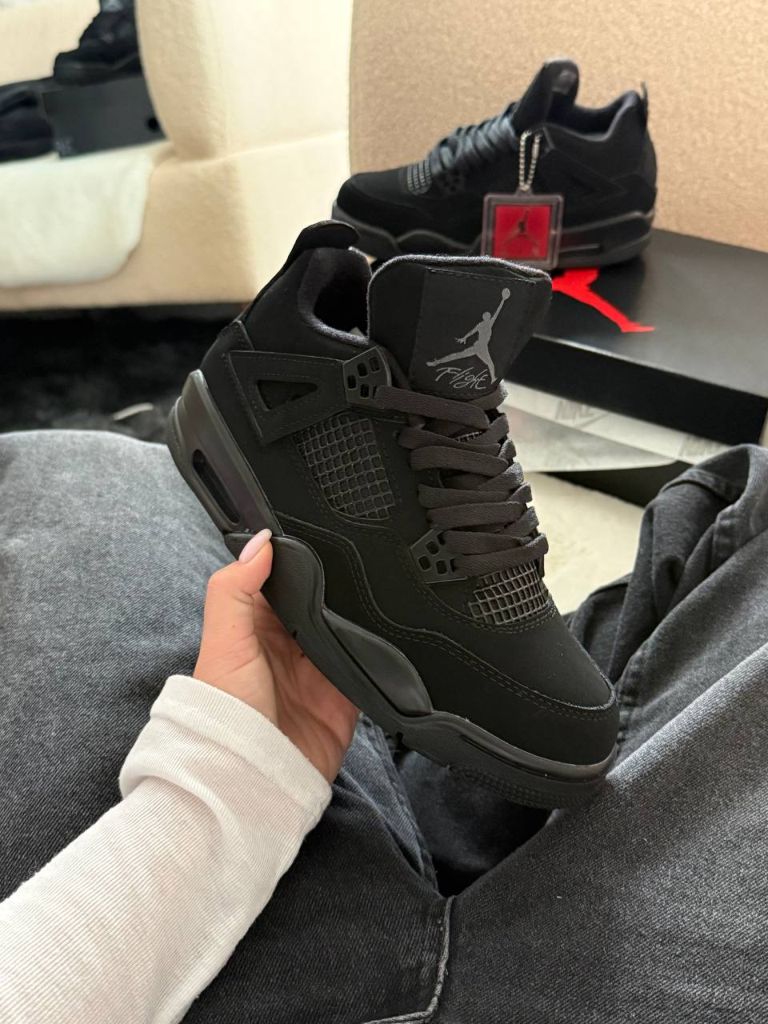 Кросівки Nike Air Jordan Retro 4 Black Cat