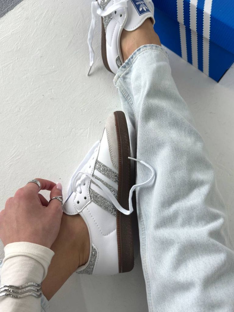 Кеди Adidas Samba Glitter Silver