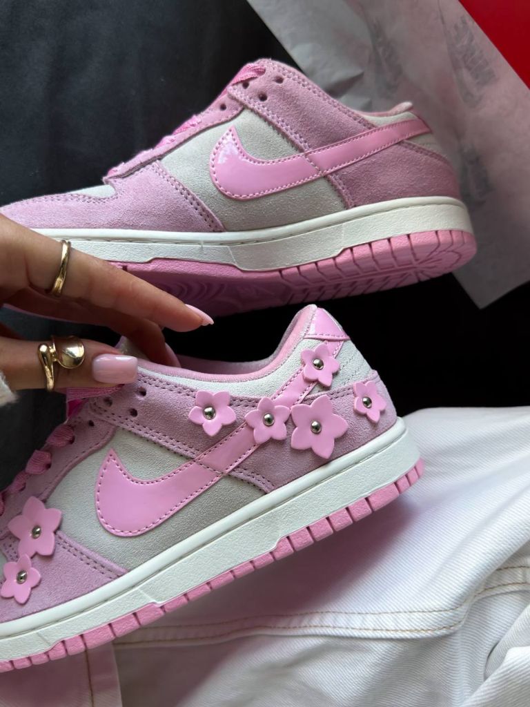 Кросівки Nike DUNK LOW Pink Flowers