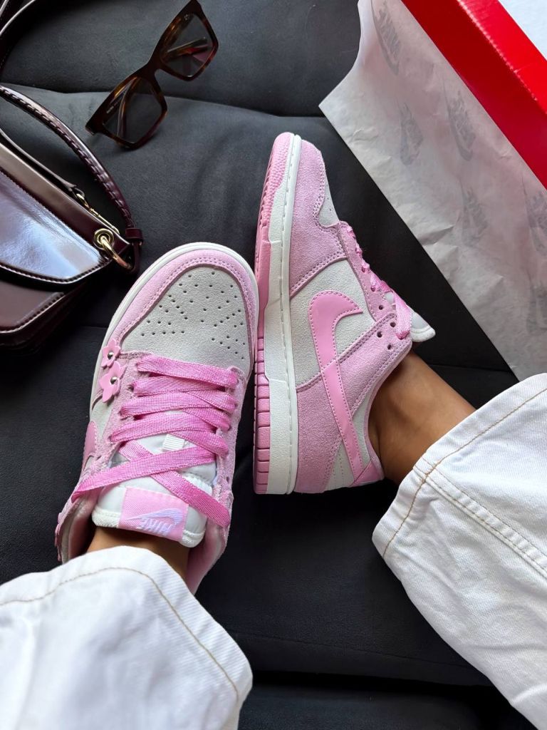 Кросівки Nike DUNK LOW Pink Flowers