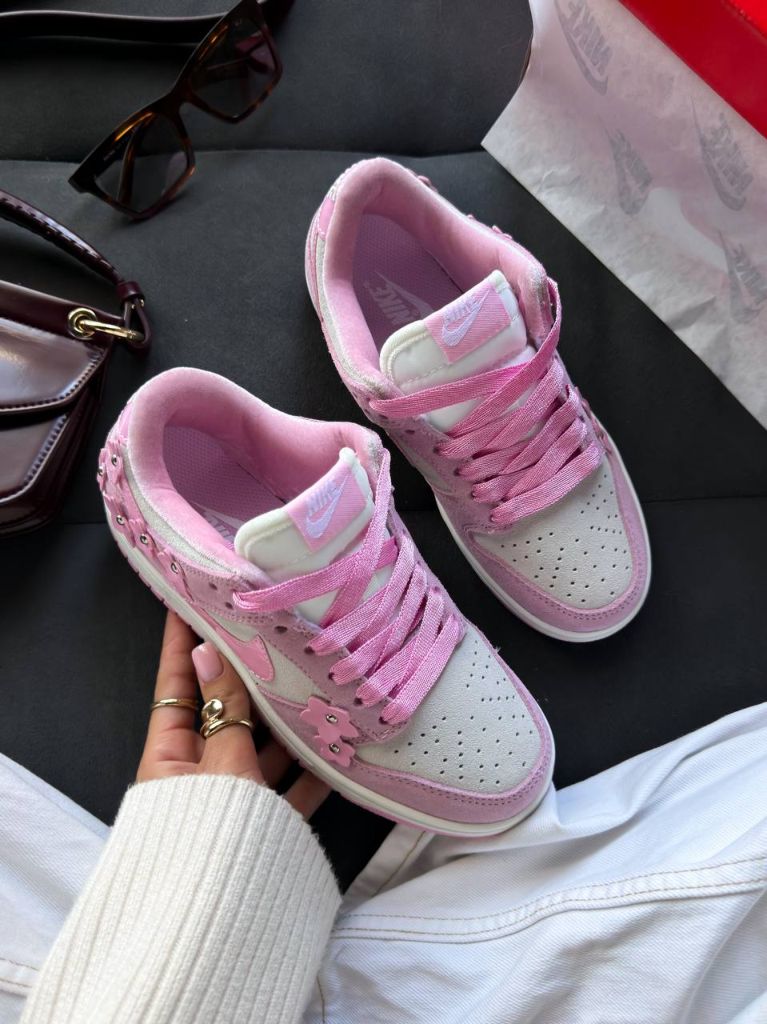 Кросівки Nike DUNK LOW Pink Flowers