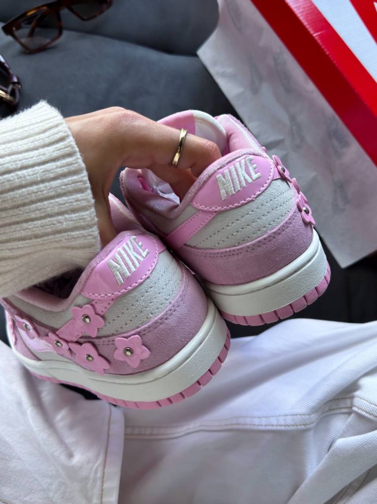 Кросівки Nike DUNK LOW Pink Flowers