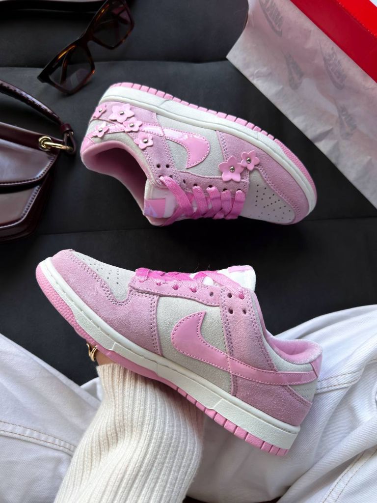 Кросівки Nike DUNK LOW Pink Flowers