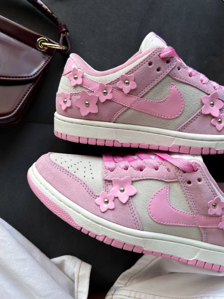 Кросівки Nike DUNK LOW Pink Flowers