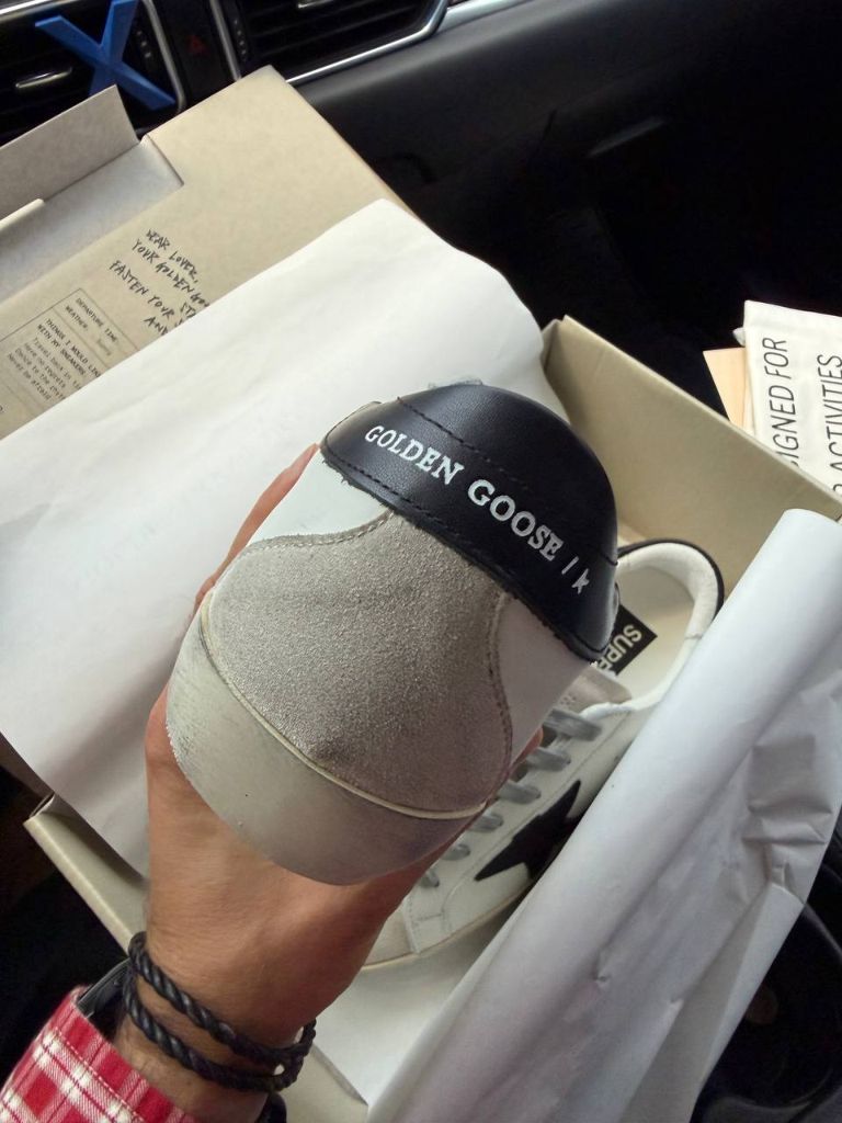 Кеди з вінтажним ефектом Golden Goose White Black Star