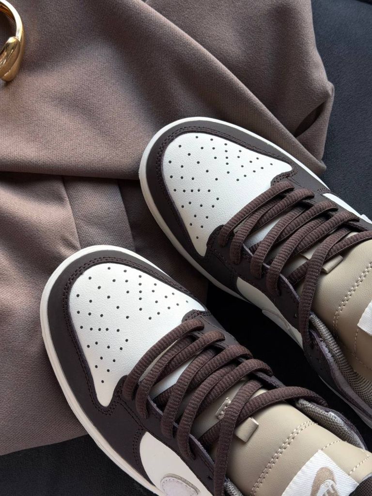 Кросівки шоколадно-бежеві Nike Dunk Low Light Orewood Brown
