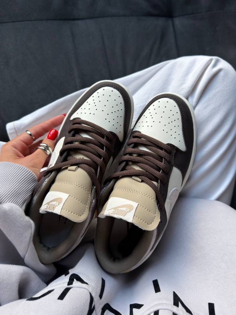 Кросівки шоколадно-бежеві Nike Dunk Low Light Orewood Brown