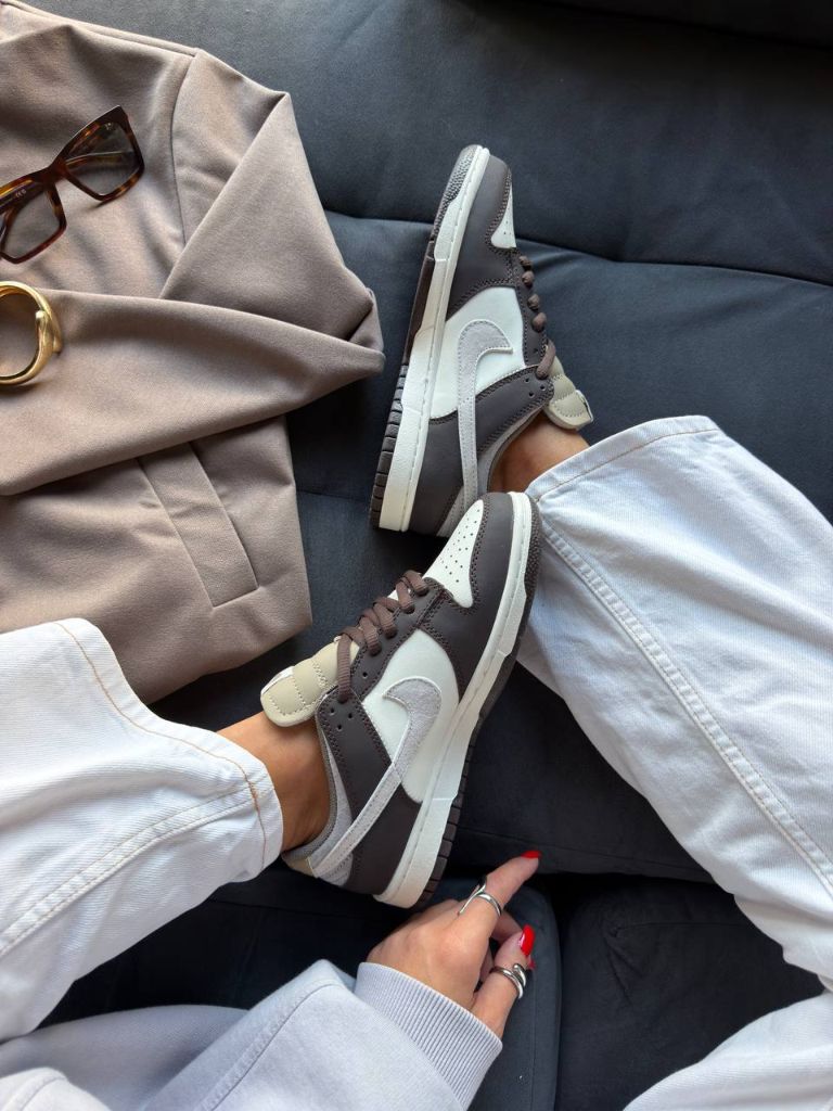 Кросівки шоколадно-бежеві Nike Dunk Low Light Orewood Brown