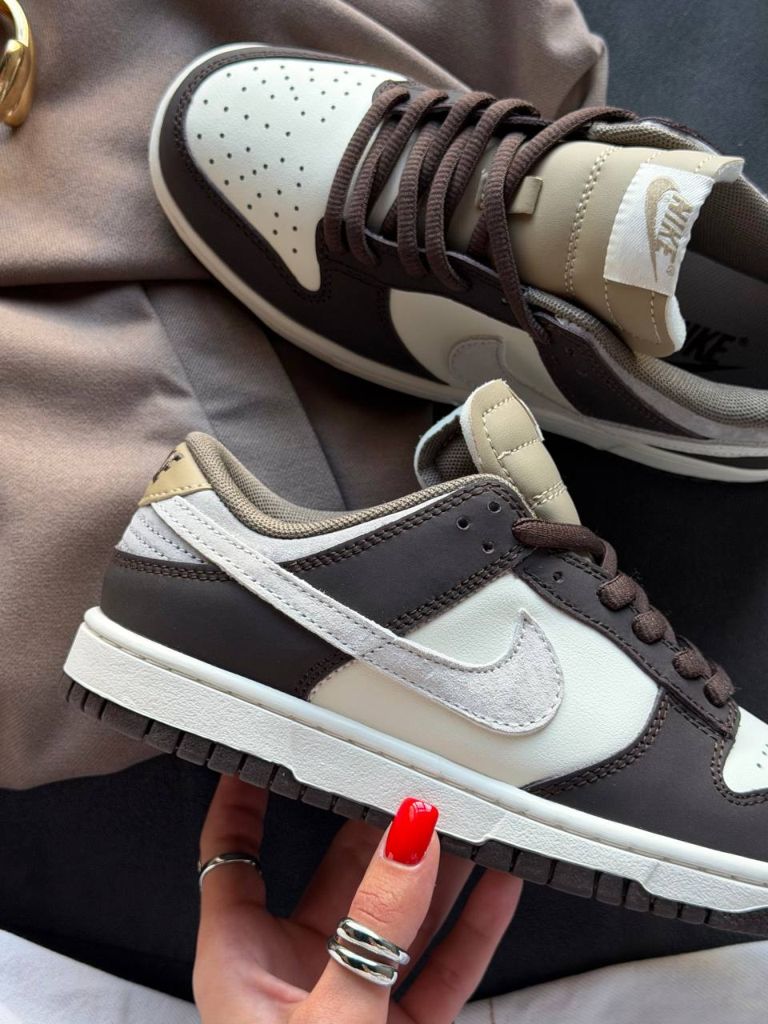 Кросівки шоколадно-бежеві Nike Dunk Low Light Orewood Brown