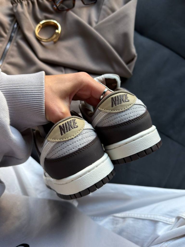 Кросівки шоколадно-бежеві Nike Dunk Low Light Orewood Brown