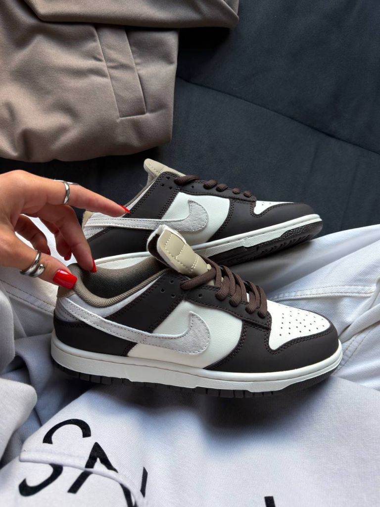 Кросівки шоколадно-бежеві Nike Dunk Low Light Orewood Brown