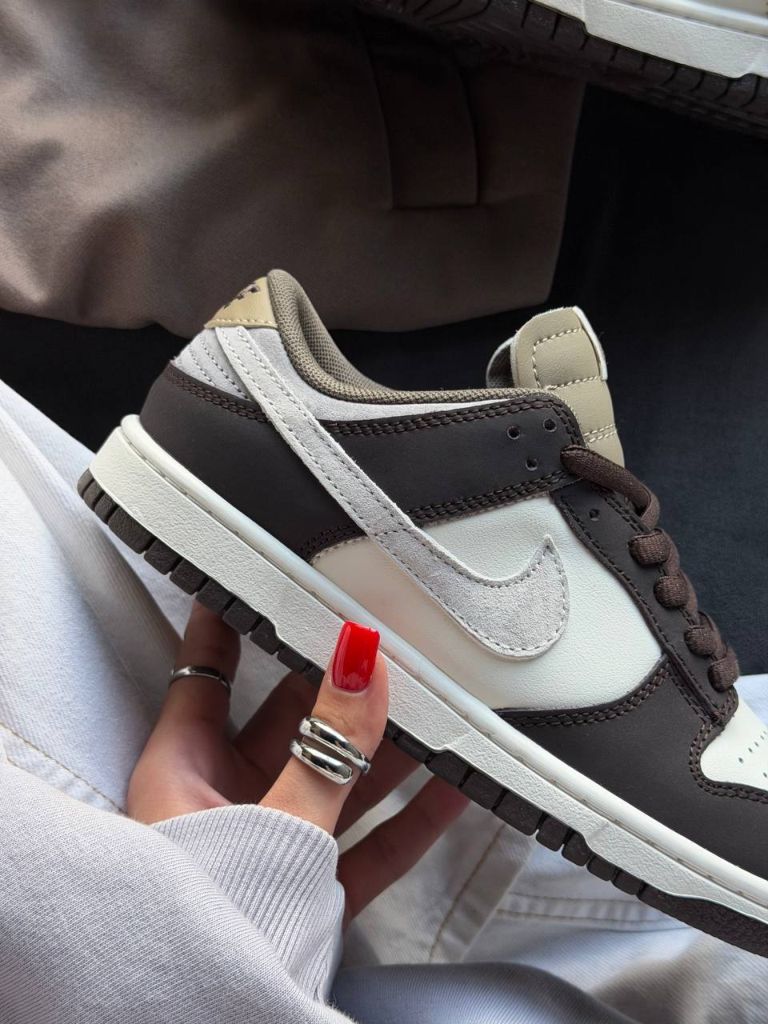 Кросівки шоколадно-бежеві Nike Dunk Low Light Orewood Brown